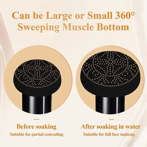 Miniatura 8 de Mushroom Head Air Cushion CC Cream - Base de maquillaje facial BB Cream para piel madura, corrector hidratante que ilumina larga duración, tono