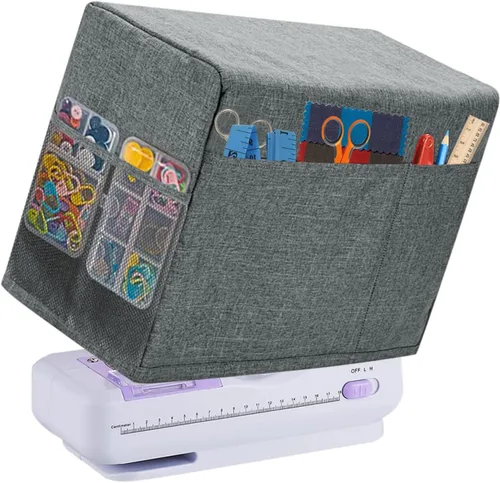 Miniatura 8 de Funda para máquina de coser Boczif con bolsillos de almacenamiento para accesorios y asa lateral, funda protectora contra el polvo compatible
