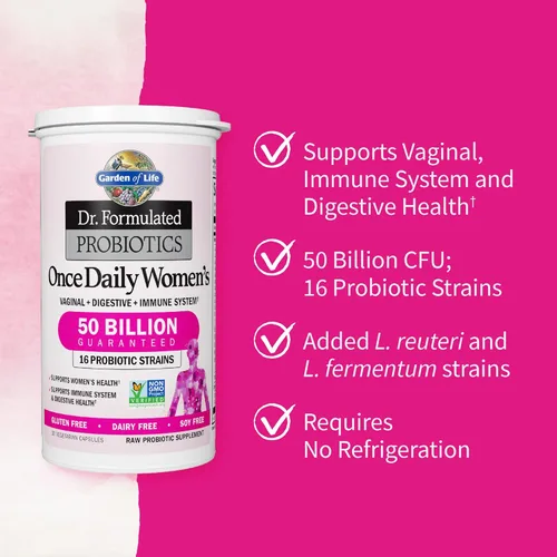 Miniatura 3 de Garden of Life Paquete de probióticos para niños y mujeres: probióticos Dr. Formulados Kids+ Berry Cherry 5 mil millones de UFC - 30 masticables +