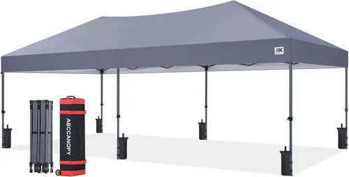 Miniatura 31 de ABCCANOPY Tienda de campaña desplegable de 10 x 10, refugio instantáneo de fácil instalación con bolsa con ruedas, toldo resistente al aire libre