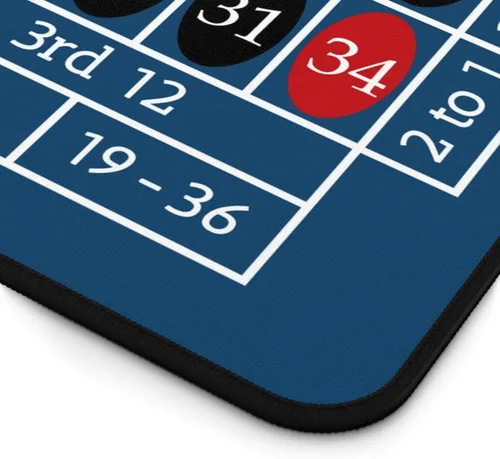 Miniatura 4 de Alfombrilla de escritorio 2 en 1 con borde cosido, base de goma antideslizante de neopreno prémium para decoración de sala de juegos de oficina