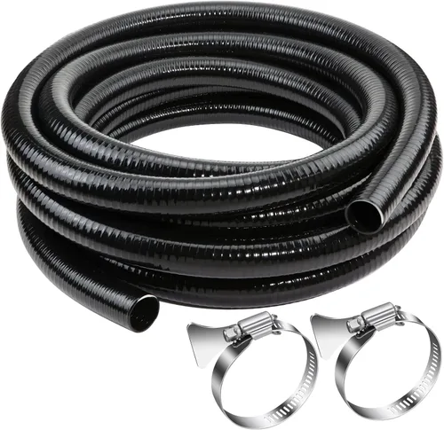 Tubo de PVC flexible de 1.5 pulgadas, tubo de PVC negro, manguera de piscina ID1.5 pulgadas x 50 pies, tubo de manguera de spa para estanques Koi,