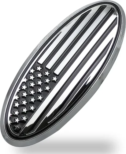 Para Ford Emblem, emblema de la bandera estadounidense para portón trasero de 5 pulgadas para Bronco Sport 2020-2023 (plateado)