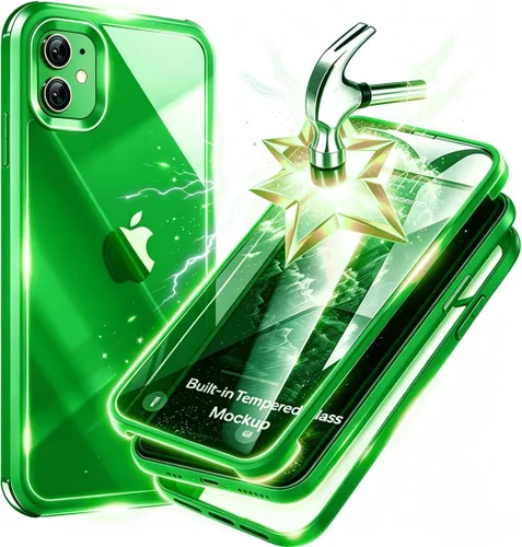 Miniatura 29 de Funda para iPhone 11 con protector de pantalla [vidrio templado 9H integrado], protección de cuerpo completo 360 de doble capa protectora
