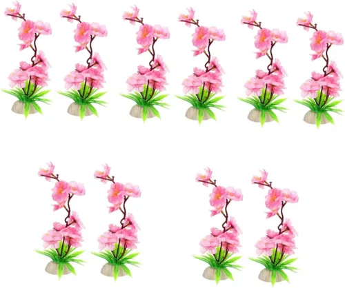 5 sets Exquisito plato de flores japonesas para sushi decorativo frío plato flor adorno flor falsa decoración 2 piezas x 5