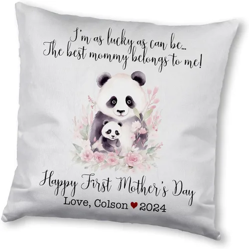 Miniatura 6 de Generic Panda, funda de almohada personalizada para el primer día de la madre, funda de almohada personalizada para el día de la madre, regalo