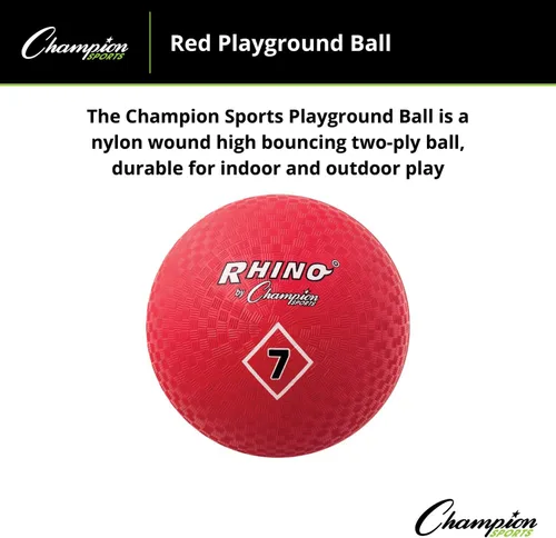 Miniatura 4 de Champion Sports Playground Ball – Durable High-Bounce Ball, Sizes 5", 6", 7", 10", 13" & 16" for Gym, Recess & Play