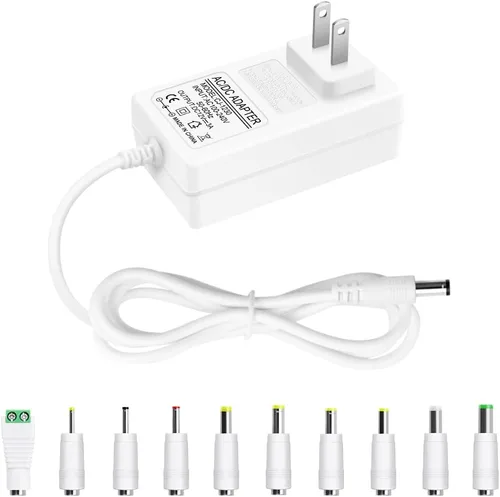 Adaptador de fuente de alimentación de 12V 3A 36W AC/DC Cargador AC 100V-240V a DC 12Volt 3amp Cable de alimentación 2.5A 2A 1.5A 1A 1A 800mA 500mA