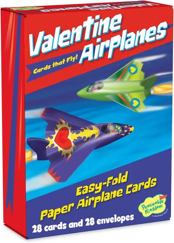 Miniatura 2 de Peaceable Kingdom Tarjeta de Avión de Papel Super San Valentín, 1 EA