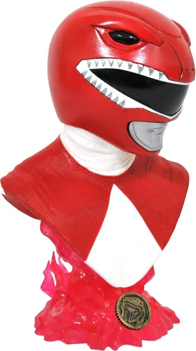 Miniatura 3 de Diamond Select Toys Mighty Morphin Power Rangers: Red Ranger Legends en 3 dimensiones, 1; 2 escala de busto, multicolor, 10 pulgadas
