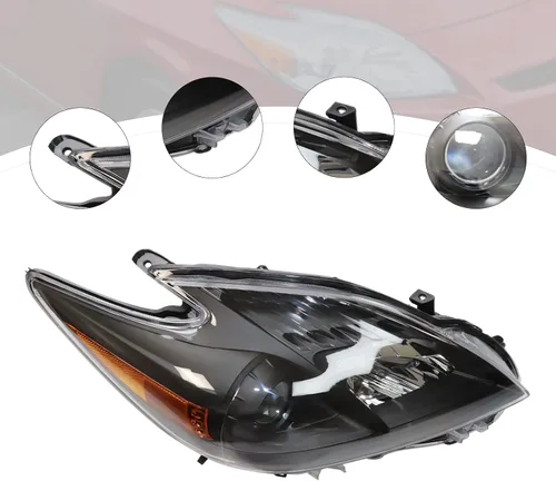 Miniatura 5 de Conjunto de faros delanteros para Toyota Prius 2010 2011 Premium Base Hatchback faro delantero izquierdo reemplazo del lado del conductor, carcasa