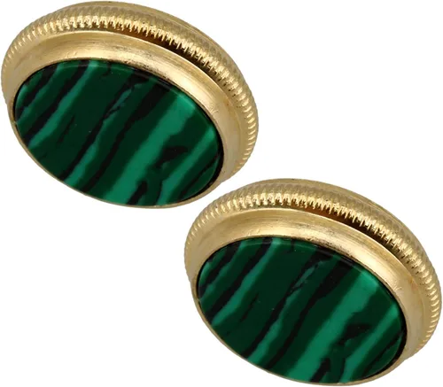 Miniatura 7 de Botón de dedo de trompeta verde dorado Instrumentos musicales diámetro 0.630 in piezas de repuesto paquete de 3
