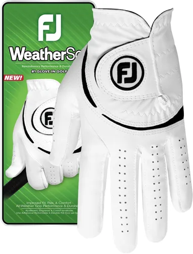 Miniatura 7 de FootJoy Guantes de golf WeatherSof para hombre Blanco
