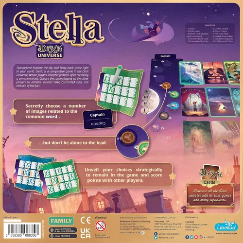 Miniatura 2 de Asmodee Stella: Juego de mesa Dixit Universe - Asociación de imágenes de exploración competitiva del cielo y adivinanza estratégica, juego familiar
