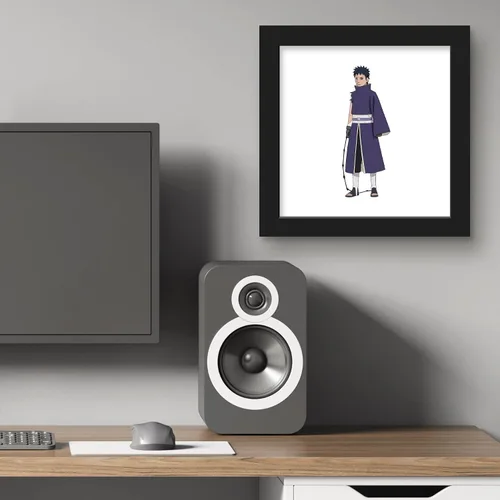 Miniatura 6 de Gallery Pops Naruto Shippuden - Arte de pared de Obito Uchiha, versión enmarcada negra, 12 x 12 pulgadas