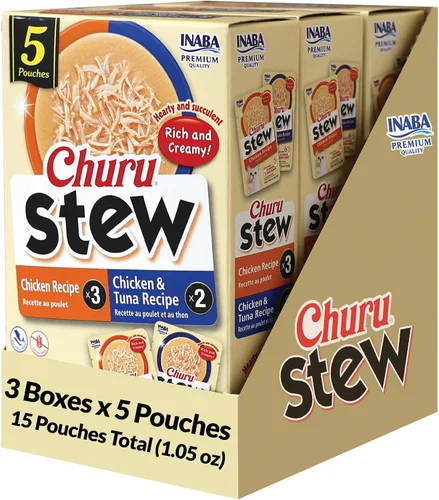 Miniatura 17 de INABA Churu - Estofado para gatos, bolsa de guarnición con vitamina E, 1.4 onzas por bolsa, 12 bolsas, variedad de pollo y mariscos