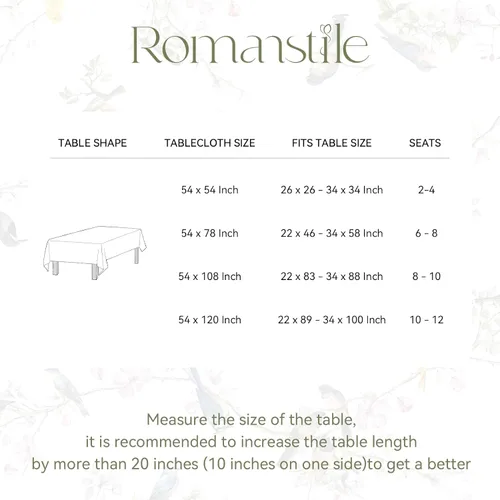 Miniatura 7 de Romanstile Mantel cuadrado de vinilo de verano, mantel de plástico impermeable a prueba de aceite, para exteriores, mantel de vinilo resistente