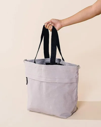 Miniatura 5 de Caldo Canvas Market Tote Bolsa de viaje grande con bolsillo exterior con cremallera y correa de hombro ajustable (anteriormente Abbot Fjord)