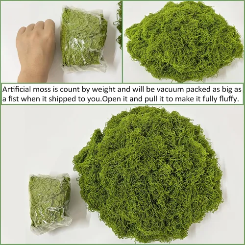 Miniatura 3 de Musgo falso para plantas en maceta, musgo verde para manualidades, musgo floral artificial para macetas, decoración de musgo verde para centros