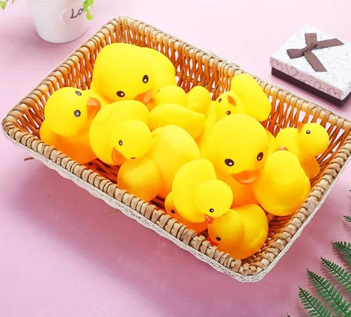 Miniatura 5 de CICITOYWO Patos de goma amarillos, 30 piezas de juguetes de baño pequeños preescolares para tina, patos flotantes, regalo para baby shower, bebés