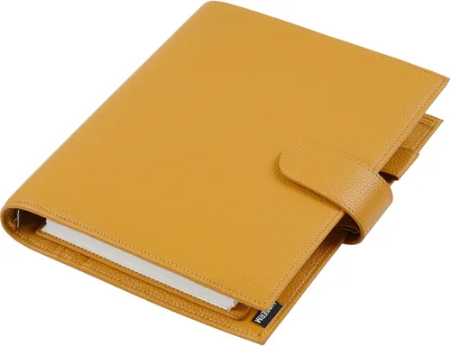 Miniatura 14 de Moterm A5 Luxe Rings Planner - Organizador de carpeta de cuero genuino (Pebble-Negro, argolla de 1.18 pulgadas (30 mm))