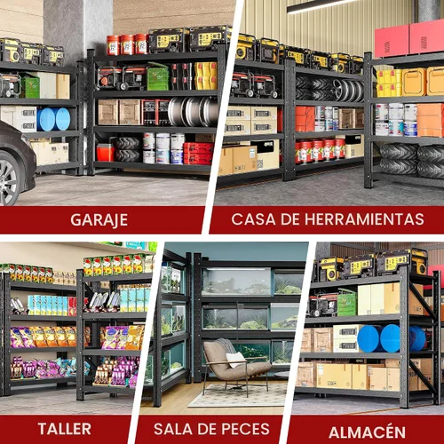 Miniatura 5 de Estantería de garaje resistente de 2000 libras, estantes de almacenamiento de 40 pulgadas de ancho y 20 pulgadas de profundo, estantes de metal