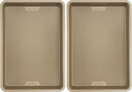 Miniatura 8 de GoodCook BestBake - Bandeja para hornear rectangular antiadherente de bronce de 9 x 13 pulgadas, acero al carbono texturizado, resistente a