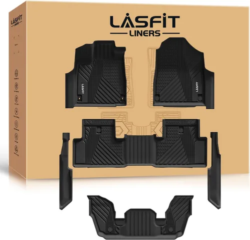 Miniatura 12 de LASFIT Tapetes de elastómero termoplástico para 1a y 2a fila de asientos de auto, para todo tipo de clima