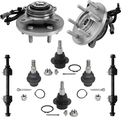 Miniatura 228 de Detroit Axle - Kit de nudillos de dirección delantera izquierda para Ford Edge Lincoln MKX 07-10, cojinete de rueda del lado del conductor, nudillo