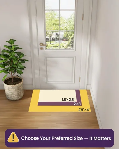 Miniatura 2 de DEXI Felpudo para puerta frontal del pasillo, alfombra de bienvenida interior, delgada de bajo perfil, antideslizante y lavable, para atrapar