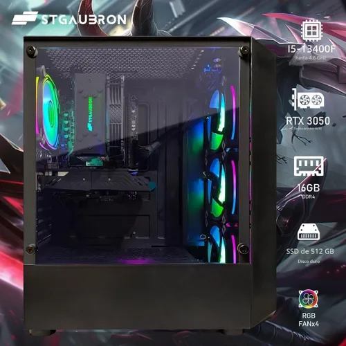 Miniatura 3 de STGAubron Computadora de escritorio para videojuegos, Intel Core i5-13400F de 13ª generación hasta 4.6G, GeForce RTX 3050 6G, 16G DDR4, 512G SSD