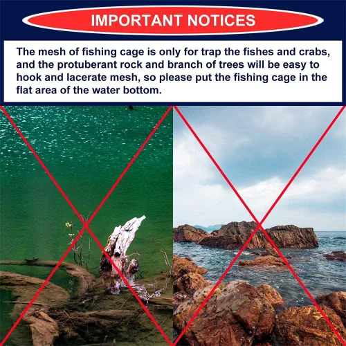 Miniatura 5 de Red de pesca plegable con trampa de cebo - Jaula de fundición a mano para atrapar peces cangrejo camarón cangrejo cangrejo Verde