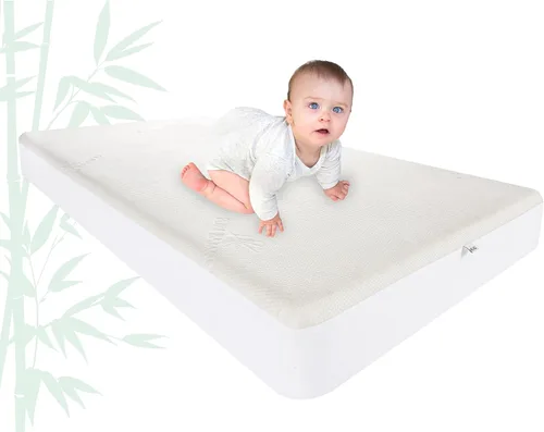 Miniatura 10 de Protector de colchón Twin de PURE BAMBOO, impermeable - viscosa derivada de bambú, transpirable, funda de colchón silenciosa que protege contra