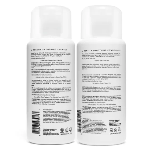 Miniatura 2 de Peter Coppola a-Keratin - Juego de champú y acondicionador suavizante, suaviza el cabello grueso y grueso, infundido con aceite de argán, aceite