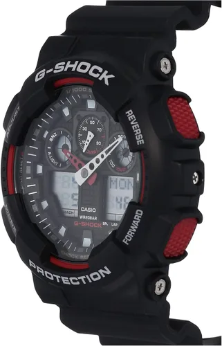 Miniatura 2 de Casio G-Shock Ana-digi World Time Reloj para hombre con esfera negra #GA100-1A4, Negro, Digital, movimiento de cuarzo