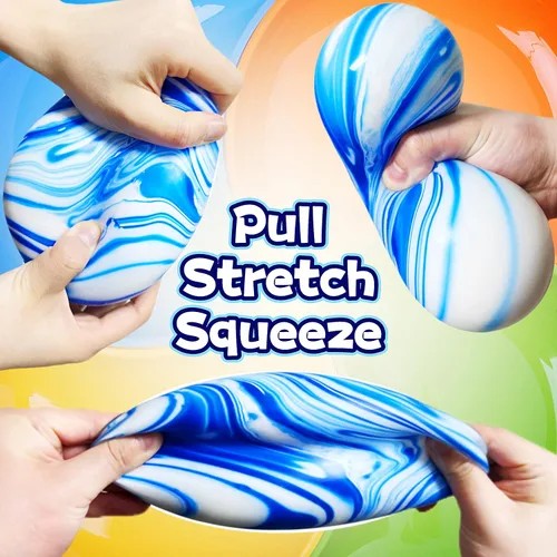 Miniatura 3 de Pelotas Gigantes Antiestrés para Niños y Adultos - Pelotas de Masa Jumbo Esponjosas Juguete Fidget - Tirar, Estirar y Apretar Pelota Antiestrés