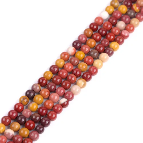 Miniatura 50 de GEM-Inside - Cuentas sueltas de ágata verde con bandas de energía natural, cuentas de energía natural para hacer joyas, 0.315 in, redondas, 15 Ágata