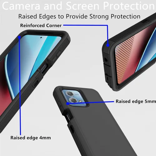 Miniatura 4 de Funda protectora resistente para Motorola Moto G Stylus 4G 2023, resistente a prueba de polvo, a prueba de golpes, protección contra caídas, 3 en 1