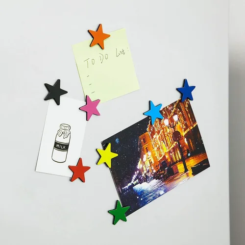 Miniatura 6 de Outus 120 pequeñas estrellas magnéticas – Bonitos imanes en forma de estrella de colores para niños, tabla de recompensas, aula, pizarra blanca