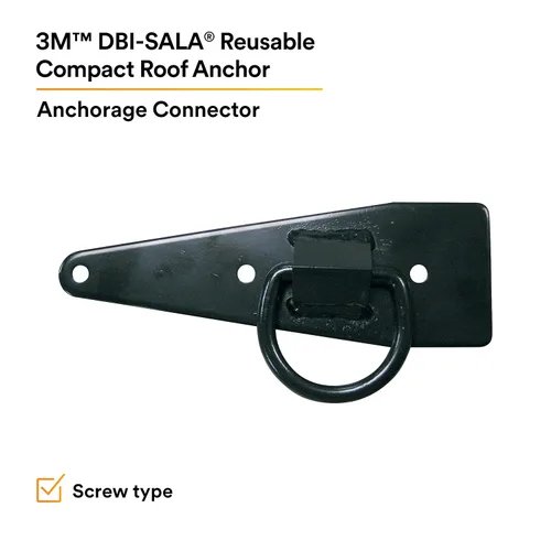 Miniatura 2 de 3M DBI-SALA 2103677 - Anclaje para techo, reutilizable, compacto para techos planos o inclinados de madera, con anilla en D, color negro