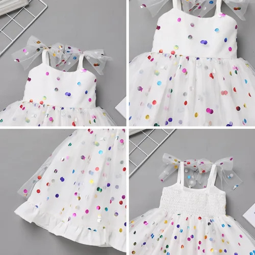 Miniatura 5 de IMEKIS Toddler Kids Girl St Patricks Day Dress Shiny Shamrock Confetti Tutu Birthday Party Photo Shoot Outfit 1-6T