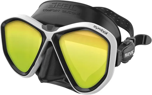 Miniatura 3 de Seac Símbolo, máscara de buceo hecha en Italia con dos lentes y hebilla 3D