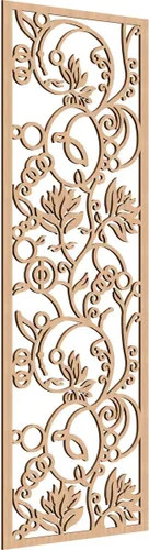 Miniatura 184 de 9 3/8"W x 24 3/8"H x 1/4"T Caspio Decorativos Paneles De Pared De Madera De Calado, Roble Rojo rojo (Red Oak)