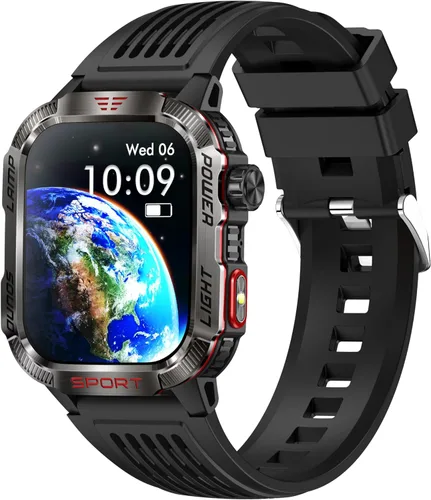 Reloj inteligente para hombre, deportes al aire libre, impermeable, brújula con respuesta/hacer llamadas, reloj de fitness, oxígeno en sangre,