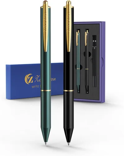 Miniatura 8 de Bolígrafos Zalantan 0.5MM retráctiles de gel metálico, bolígrafo elegante de metal premium, cañón agradable, bolígrafos de escritura suave, tinta