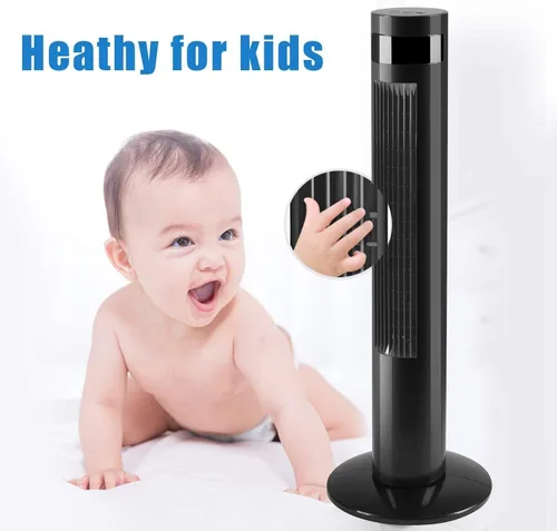 Miniatura 4 de Antarctic Star Ventilador de torre Ventilador oscilante de 85°, enfriamiento silencioso, temporizador de 12 horas, control remoto, sin aspas