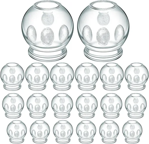 Miniatura 7 de Nuanchu Juego de ventosas de vidrio de fuego de 12 piezas, 4 tamaños, kit de terapia de ventosas de acupuntura china con empuñaduras para los dedos