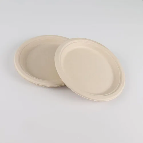 Miniatura 9 de Platos de papel compostables de 9 pulgadas – Paquete de 125 Bagazo de caña de azúcar resistente Microondas y fugas Platos desechables