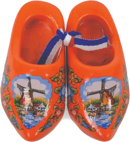 Miniatura 4 de Decorativo 2.5 "Molino de viento Escena de madera lisa Par de zapatos imán de nevera DutchGiftOutlet