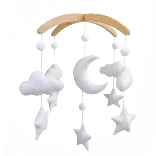 Miniatura 7 de Móvil para cuna de bebé – Móvil colgante de madera para cuna, decoración de guardería para niños y niñas, regalo perfecto para ducha